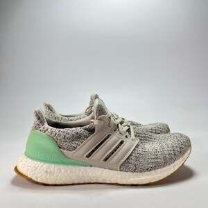 Adidas UltraBoost 4.0 Grey White Mint Green Running Shoes DB3212 Women's Size 7